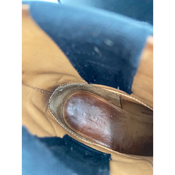 Rag & Bone Holly Black Leather Ankle Boots Size 36.5 - Picture 4 of 6